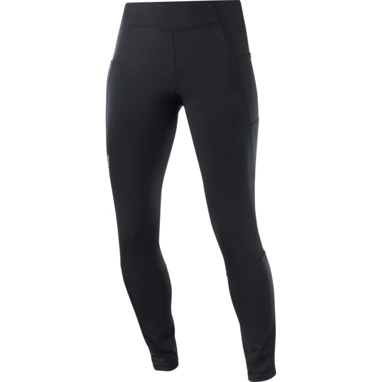 Black Salomon Cross Run 28'' Women's Running Tights | IE VM3910